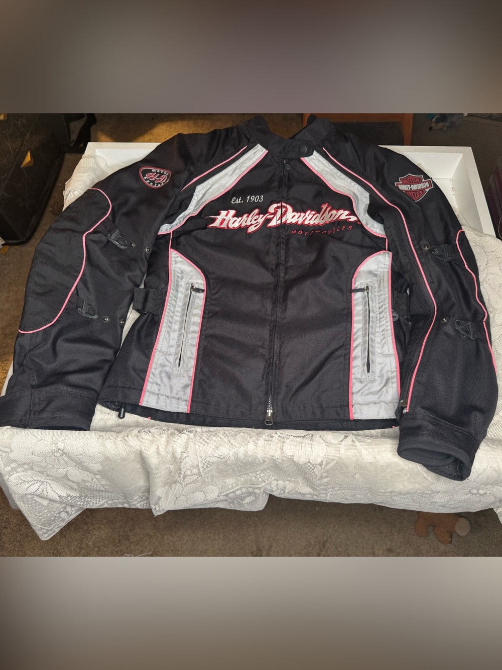 Harley Davidson Motorcycles Women Riding Switchback  2 In 1 Jacket Size SM